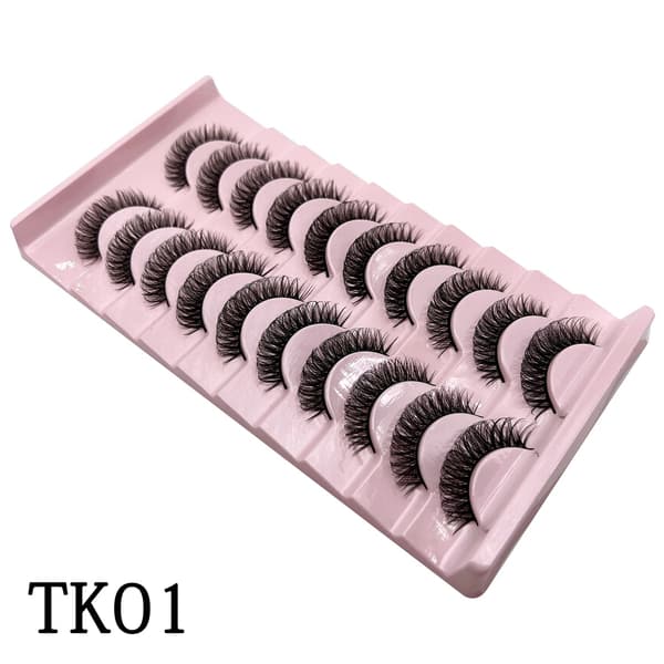 10 parin tekoripset - Set natural look volume lash - Black TK01