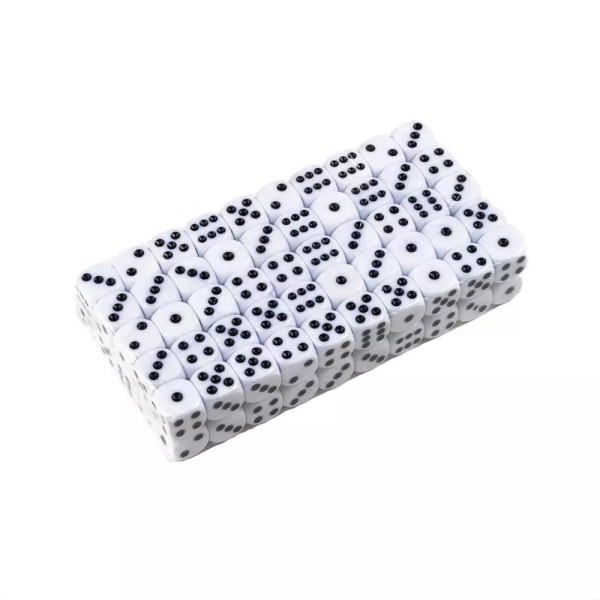 100 pakkauksen nopat / nopat - kuusipuoliset juhliin/peleihin/palapeliin Multicolor