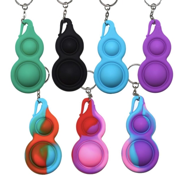 3 stk Multipack - Enkel dimple, MINI Pop it Fidget Finger Leketøy - CE Multicolor