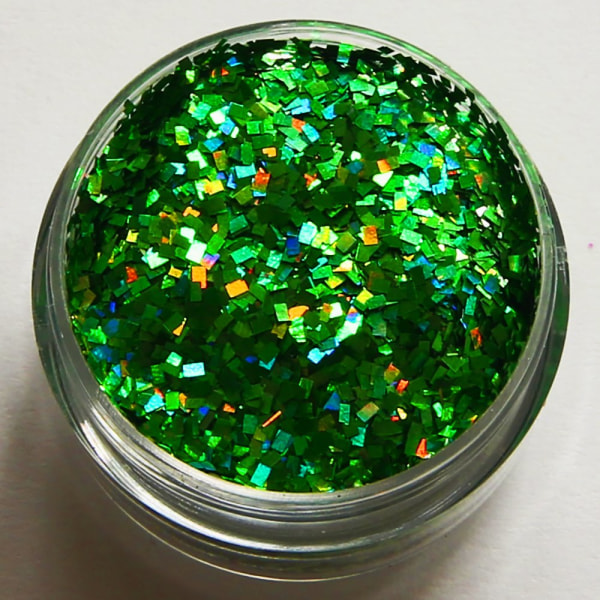 Nail Glitter - Firkantet - Grøn - 8ml - Glitter Green