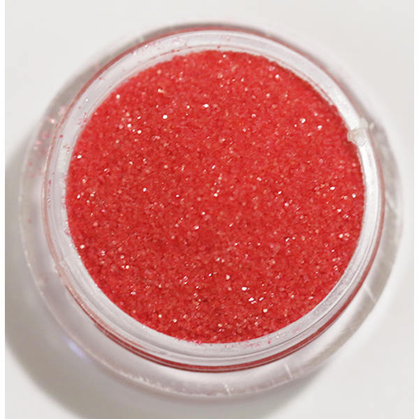 Negleglitter - Finkornet - Lys rød matt - 8ml - Glitter Red