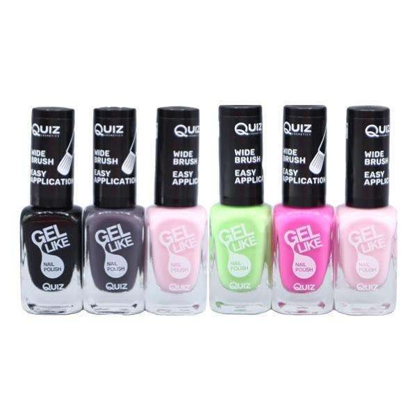 6st nagellack, nail polish - Set  - multifärg