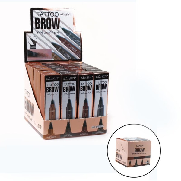 Ögonbrynspenna - eyebrow tattoo - micro pen tint Light brown