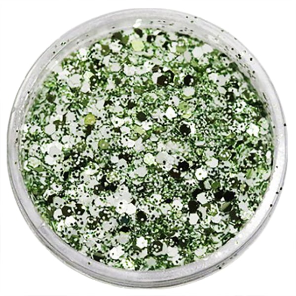 Negleglitter - Mix - Hvidgrøn - 8ml - Glitter