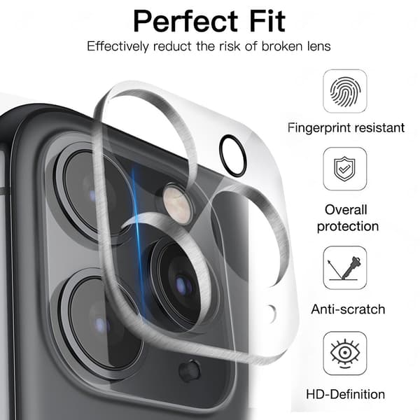 Objektivbeskyttelse for iPhone 15 Pro-kamera i herdet glass Transparent iPhone 15 Pro