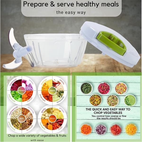 Sipulisilppuri - Manual Kitchen Helper, 500 ml White