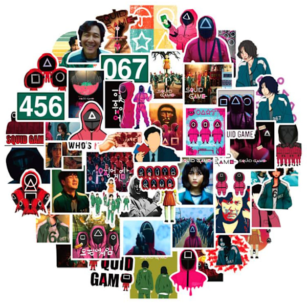 50 klistremerker klistremerker - blekksprutspill Multicolor