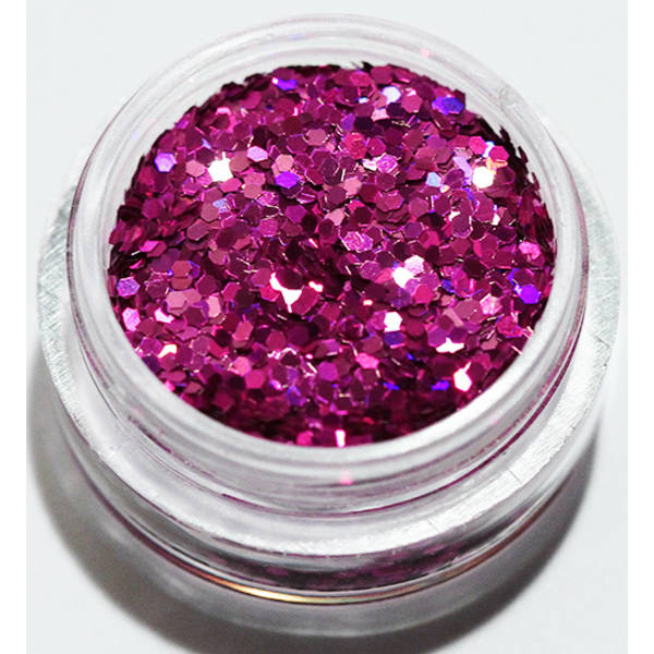 1. Hexagon glitter pink