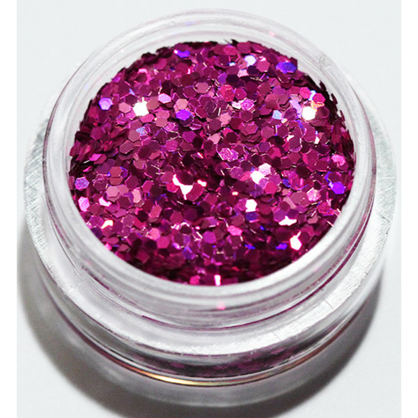 1st Hexagon glitter rosa