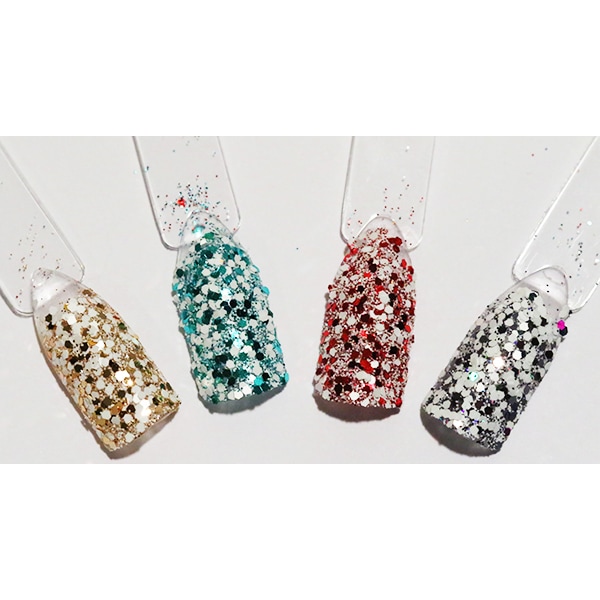 Nagelglitter - Mix - White svart rainbow - 8ml - Glitter