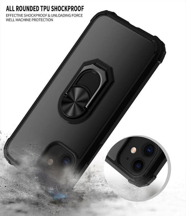 iPhone 13 PRO MAX - Silikon støtsikkert deksel - Svart Transparent Iphone 13 PRO MAX
