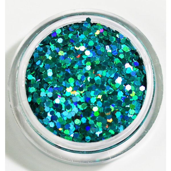Nagelglitter - Hexagon - Sea rainbow - 8ml - Glitter Blå