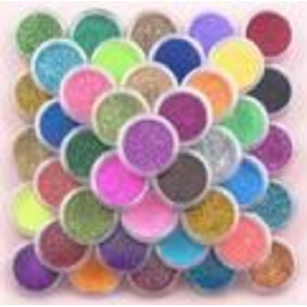 45 purkkia glitteriä kynsien koristeluun Multicolor