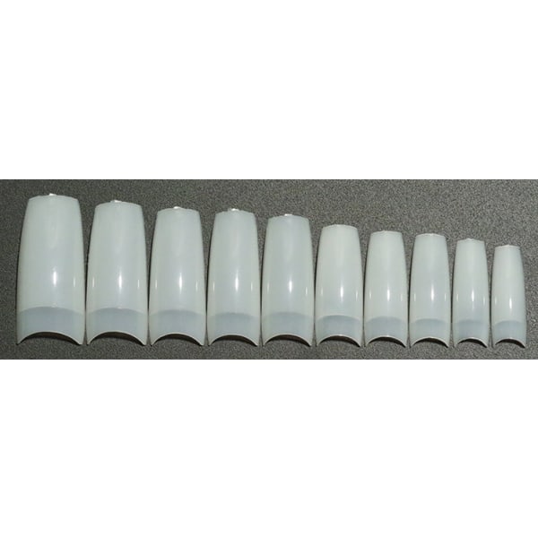 500st nageltippar tippar mjölkvita lösnaglar akryl nageltips Mjölkvit
