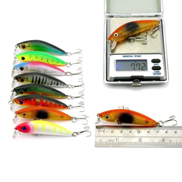 26 fiskelokker wobler, Minnow blandet, Spinnare Multicolor