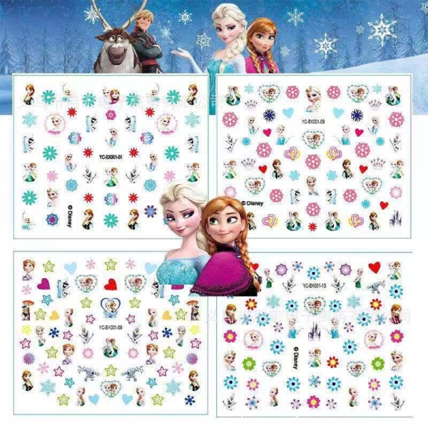 Frostfrossen Elsa Anna håndverkssminke - Spikerpinner 100 stk Multicolor