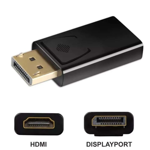 HDMI till DisplayPort Adapter – Enkel Anslutning Svart