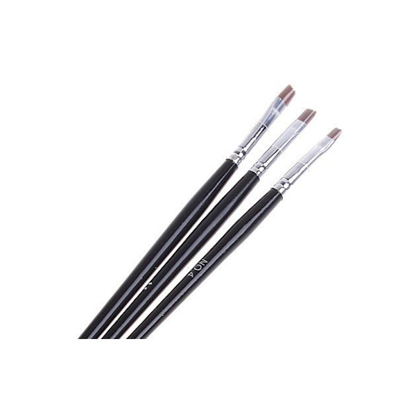 3 stk Akryl/UV Børster negle Black