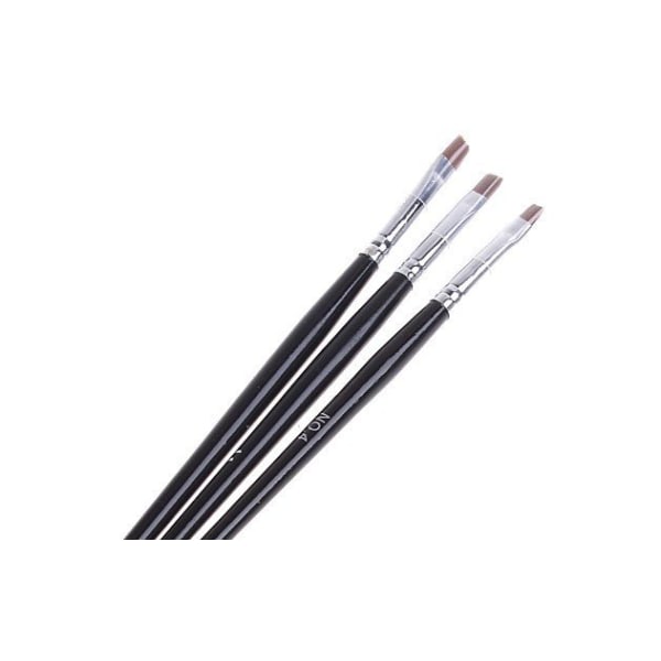 3st Akryl/UV Penslar naglar Svart
