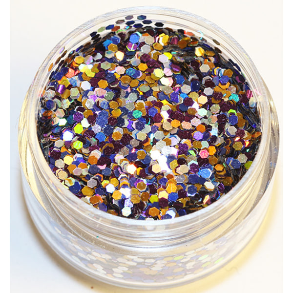 Negleglitter - Mix - Klovn - 8ml - Glitter Multicolor