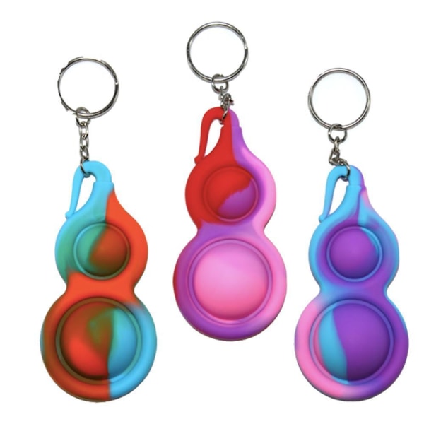 Enkel fordypning, MINI Pop it Fidget Finger Toy / Leksak- CE Pink StorLiten-Bubblor - Rosa