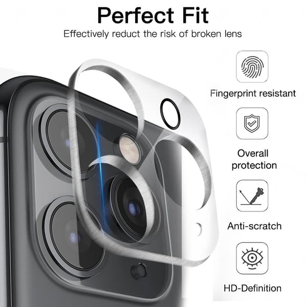 2-Pack objektivbeskyttelse for iPhone 16 Pro Max Kamera i herdet glass Transparent iPhone 16 Pro Max