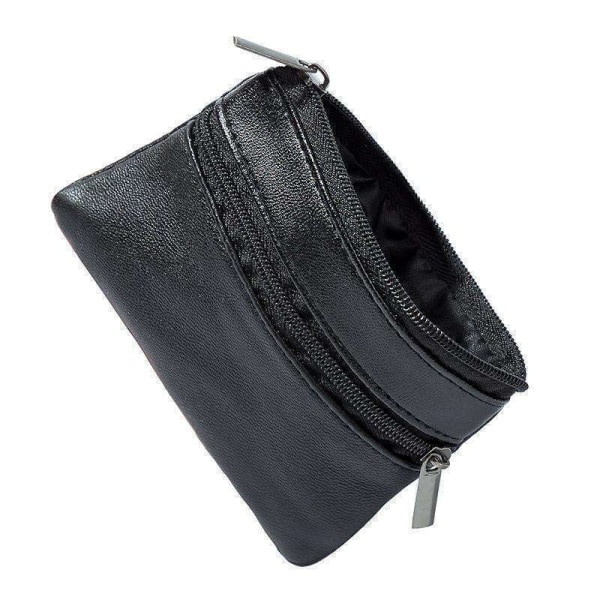 Korthållare - Liten plånbok med dragkedja Svart
