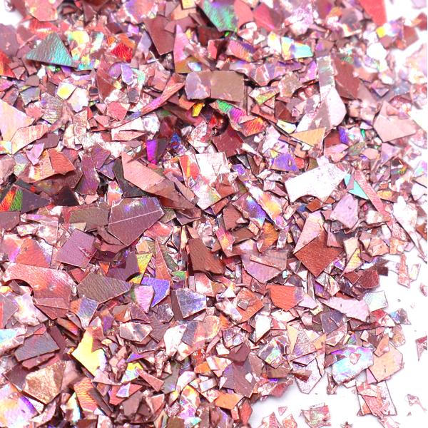 Nagelglitter - Flakes / Mylar - Ljusrosa - 8ml - Glitter Ljusrosa