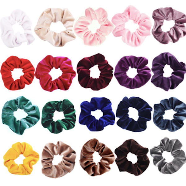 Stora Velvet hair Scrunchies, hårsnoddar , hårband , Hair bands Beige