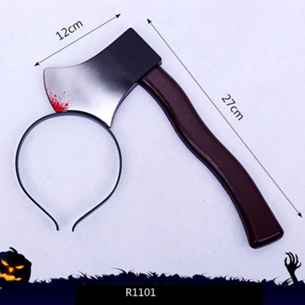 Halloween diadem, hårband - kniv - Cosplay Black Vasskniv