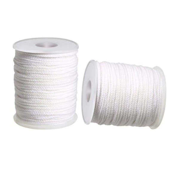 Lag vakre lys med Candle Wick Cotton - 1 rull, 61 meter White