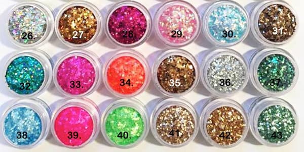 Glitter Hexagon 16. Vit matt