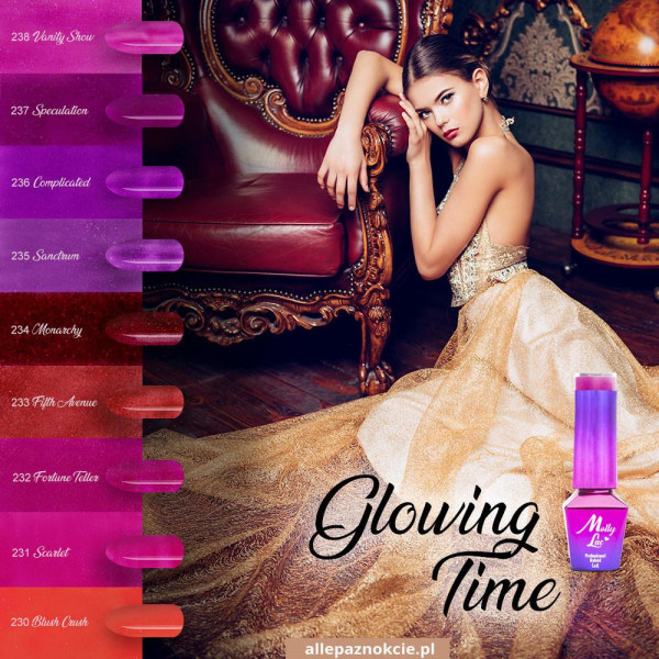 Mollylac - Gellack - Glowing time- Nr235 5g UV-gel/LED Lila