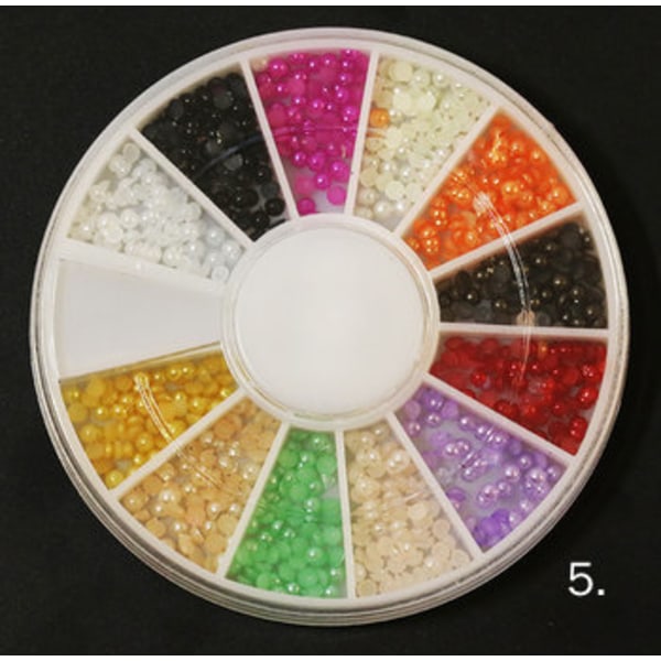 Rhinestone pyörä MultiColor 10. Rhinestone Vit 4 storlekar