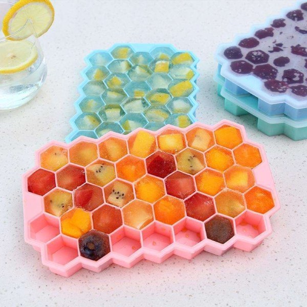 Isform Bageform til isterninger - Hexagon - isterningeform Multicolor