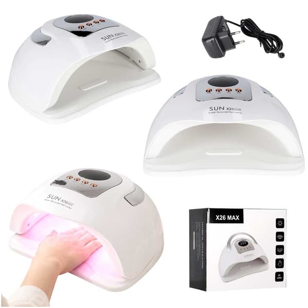 UV/LED-lampa med Timerfunktion Vit