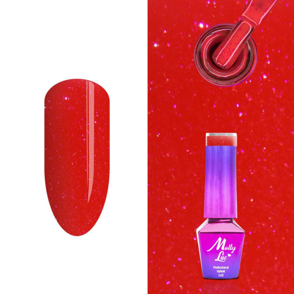 Mollylac - Gellack - Hearts & Kisses - Nr195 - 5g UV-geeli / LED Red