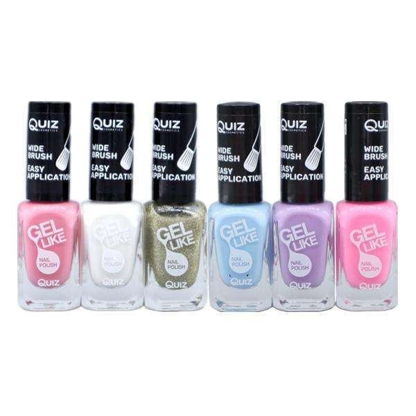 6st nagellack, nail polish - Set  - multifärg