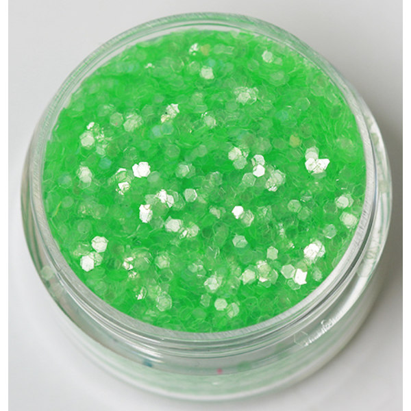Nagelglitter - Hexagon - Jelly green - 8ml - Glitter Grön
