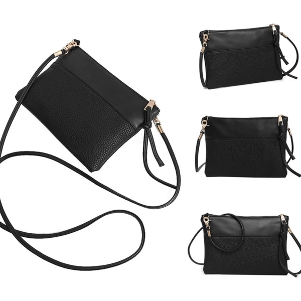 Konvoluttveske IN Lommebok IN håndveske IN clutch - Sort Black