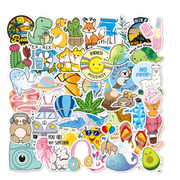 50st stickers klistermärken - Djur motiv - Cartoon - dekaler multifärg