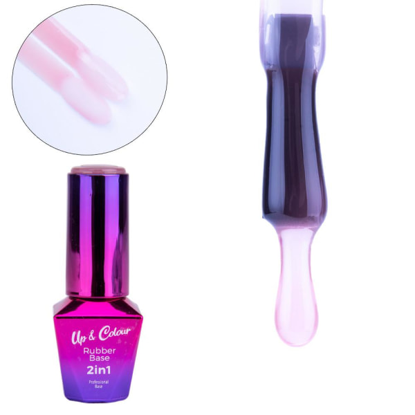 Mollylac - Rubber base 2in1 Up&Colour - Nr 8 - UV-gel/LED - Basl