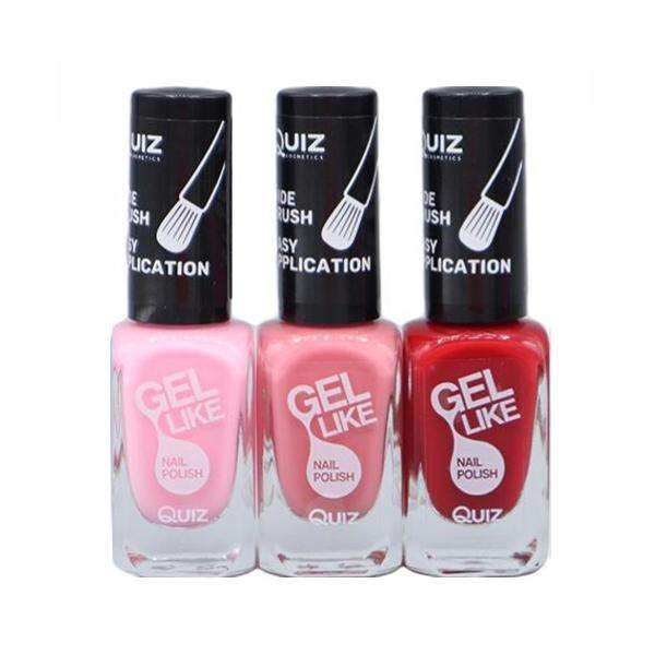 3st nagellack, nail polish - Ljusrosa, Rosa, Röd multifärg