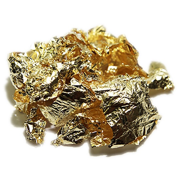 1 st burk guld folie flakes - Nageldekorationer - Guld