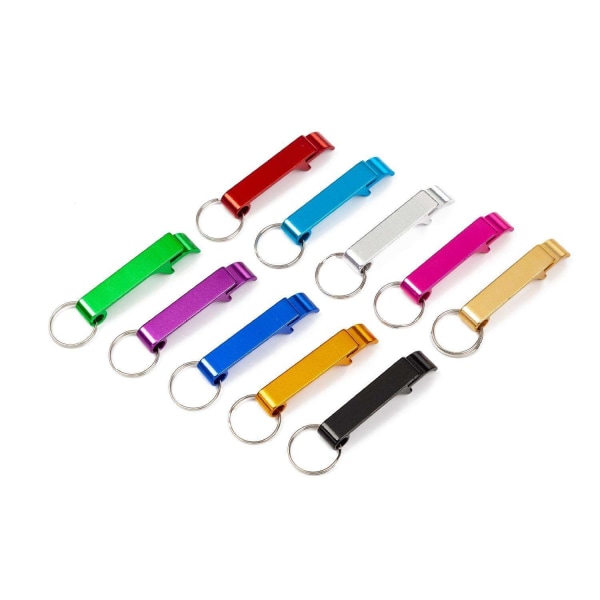 5-pak flaskeåbner, lågåbner, dåseåbner - Nøglering Multicolor