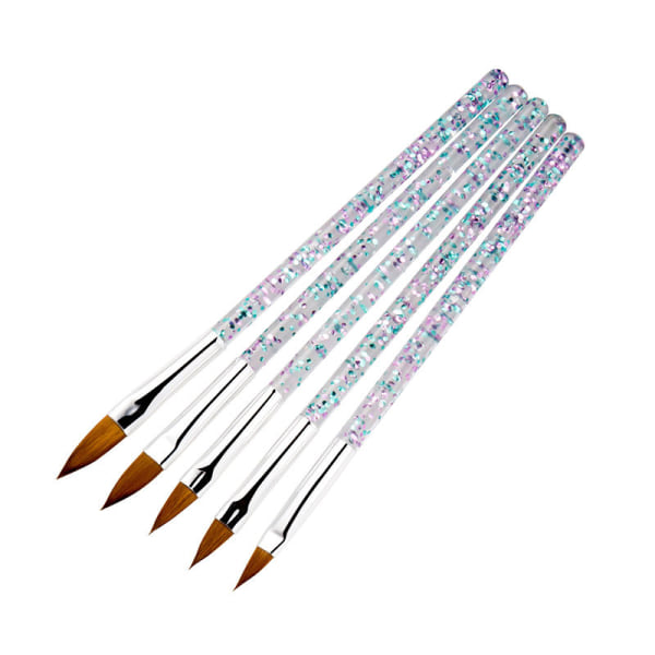 5 stk Eksklusiv akryl/UV Børster negle Multicolor