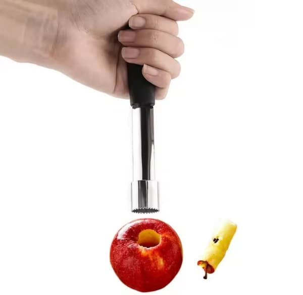 Apple Corer i rustfrit stål - enkel og effektiv fjernelse af kerner Silver