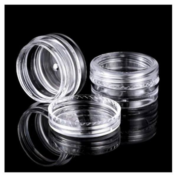 5 säilytyspurkkia 10 ml Transparent