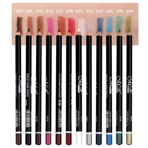 12 stk Eyeliner Lipliner øjenblyant læbeblyant makeup Multicolor