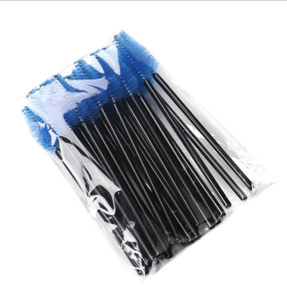 Ögonfransborstar 20-pack 10 cm med vikbart borsthuvud för extensions Blå